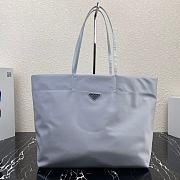 PRADA Re-Nylon and Saffiano leather tote bag Cornflower Blue 1BG107 40cm - 1