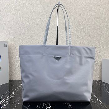 PRADA Re-Nylon and Saffiano leather tote bag Cornflower Blue 1BG107 40cm