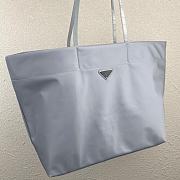 PRADA Re-Nylon and Saffiano leather tote bag Cornflower Blue 1BG107 40cm - 5