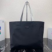 PRADA Re-Nylon and Saffiano leather tote bag Black 1BG107 40cm - 1