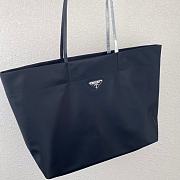 PRADA Re-Nylon and Saffiano leather tote bag Black 1BG107 40cm - 2