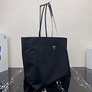 PRADA Re-Nylon and Saffiano leather tote bag Black 1BG107 40cm - 5