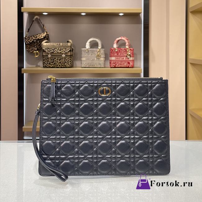 DIOR Caro CD Elegant Clutch Black 30cm  - 1