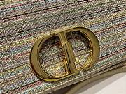 Small DIOR CARO BAG Multicolor Canvas Embroidery CD Buckle M9241U - 6