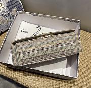 Small DIOR CARO BAG Multicolor Canvas Embroidery CD Buckle M9241U - 4