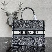 DIOR BOOK TOTE Blue Toile de Jouy embroidery M1286 41.5×35×18cm - 1