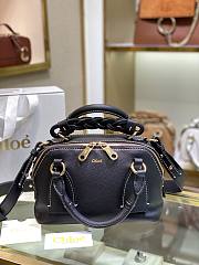 CHLOE Small DARIA BAG in grained & shiny calfskin Black CHC20US - 1