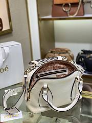 CHLOE Small DARIA BAG in grained & shiny calfskin Eucalyptus CHC20US - 4