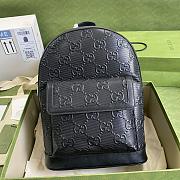 GUCCI GG embossed backpack Black leather 658579  - 5