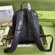 GUCCI GG embossed backpack Black leather 658579  - 6