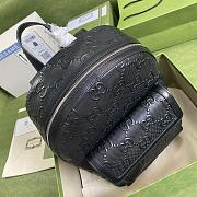 GUCCI GG embossed backpack Black leather 658579  - 4