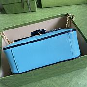 GUCCI GG Marmont mini bag Online Exclusive Pastel blue and butter diagonal matelassé leather 583571 - 4