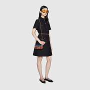GUCCI GG Marmont super mini bag Online Exclusive Blue and red diagonal matelassé leather 574969  - 6