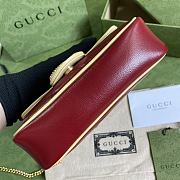 GUCCI GG Marmont super mini bag Online Exclusive Blue and red diagonal matelassé leather 574969  - 4