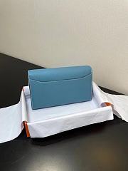 HERMES Constance Long Wallet Leather Epsom Blue E7098875 20cm - 2