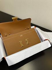 HERMES Constance Long Wallet Leather Epsom Gold Brown E7098875 20cm - 3