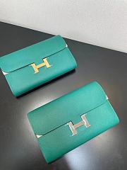 HERMES Constance Long Wallet Leather Epsom Mint E7098875 20cm - 6