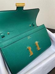 HERMES Constance Long Wallet Leather Epsom Mint E7098875 20cm - 4