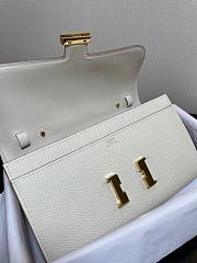 HERMES Constance Long Wallet Leather Epsom White E7098875 20cm - 3