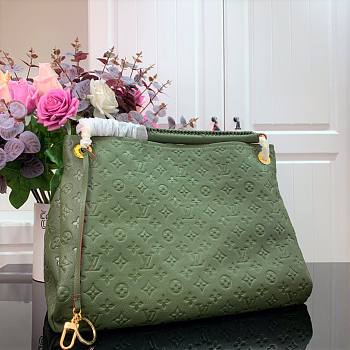 LOUIS VUITTON ARTSY MM Monogram Empreinte Army Green M43876 47cm 