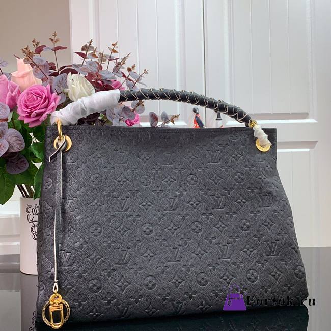 LOUIS VUITTON ARTSY MM Monogram Empreinte Black M52731 47cm  - 1