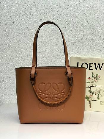 LOEWE Anagram Tote in classic calfskin Tan 10933 30cm 