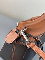 LOEWE Mini Puzzle bag in classic calfskin Black and Tan 32230U  - 2