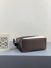 LOEWE Mini Puzzle bag in classic calfskin Black and White 32230U  - 3
