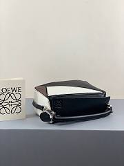 LOEWE Mini Puzzle bag in classic calfskin Black and White 32230U  - 4