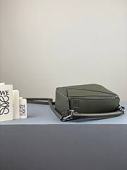 LOEWE Mini Puzzle bag in classic calfskin Khaki Green 32230U  - 4