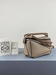 LOEWE Mini Puzzle bag in classic calfskin Gray 32230U - 4