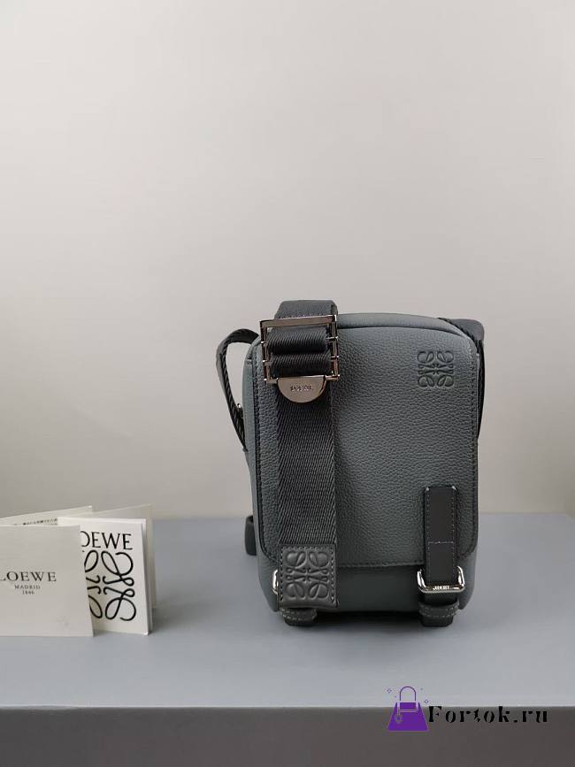 LOEWE XS Military Crossbody in soft grained calfskin Anthracite - 1