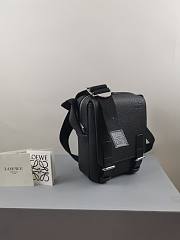 LOEWE XS Military Crossbody  in soft grained calfskin Black 22-14-9cm  - 3