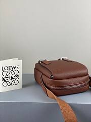 LOEWE XS Military Crossbody in soft grained calfskin Cognac - 5