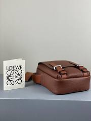 LOEWE XS Military Crossbody in soft grained calfskin Cognac - 4