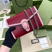 GUCCI Dionysus Mini bag Red and Pink leather 401231 20cm - 1
