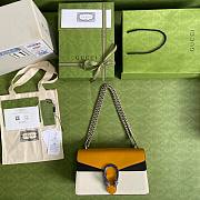 GUCCI Dionysus small shoulder bag Yellow and White leather 400249 28cm - 1
