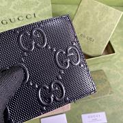 GUCCI GG embossed Wallet Black 625562 12cm - 6