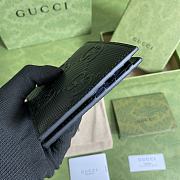 GUCCI GG embossed Wallet Black 625562 12cm - 4