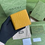 GUCCI GG embossed Wallet Yellow 625562 12cm - 1