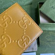 GUCCI GG embossed Wallet Yellow 625562 12cm - 2
