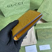 GUCCI GG embossed Wallet Yellow 625562 12cm - 5