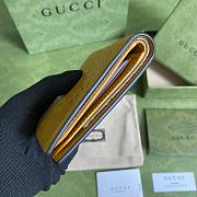 GUCCI GG embossed Wallet Yellow 625562 12cm - 4
