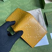 GUCCI GG embossed Wallet Yellow 625562 12cm - 6