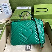 GUCCI GG Marmont small top handle bag Green 498110 27cm - 3