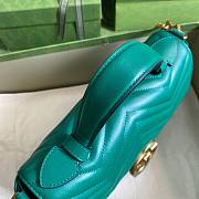 GUCCI GG Marmont small top handle bag Green 498110 27cm - 4