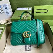 GUCCI GG Marmont small top handle bag Green 498110 27cm - 5