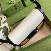 GUCCI Horsebit 1955 shoulder bag Orange and White 602204 25cm - 3