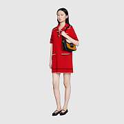 GUCCI Horsebit 1955 shoulder bag Orange and White 602204 25cm - 2