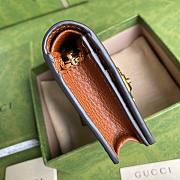 GUCCI Jackie 1961 card case wallet Denim Blue and Ivory GG 645536 11cm - 6